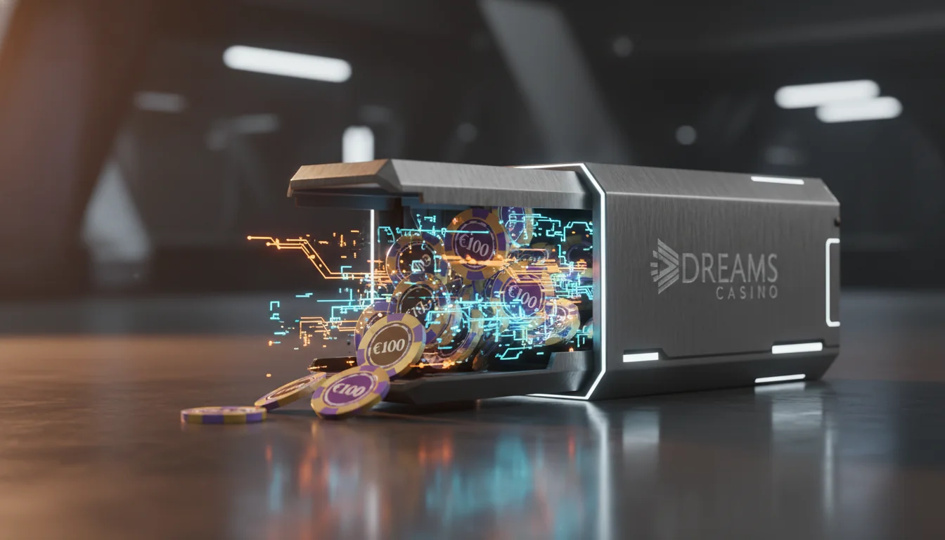 User interacting with Dreams Casino